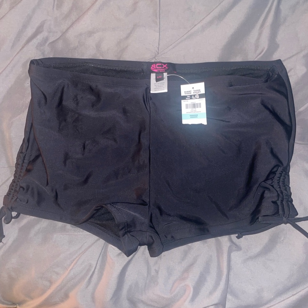 Black bathing suit bottoms - size large never worn